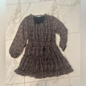 Rebecca Minkoff Black and Brown Floral Dress